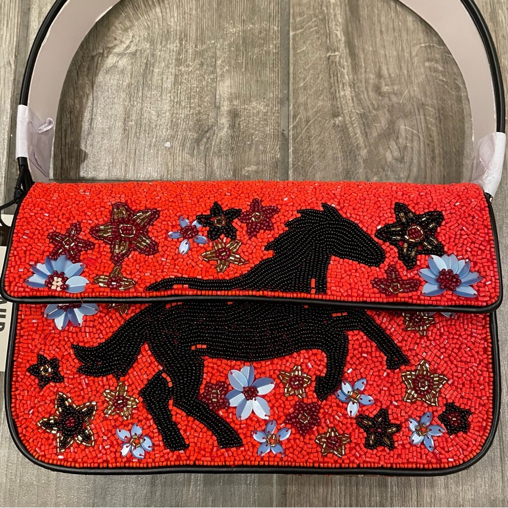 STAUD BEADED TOMMY BAG YEAR OF HORSE - Picture 7 of 11
